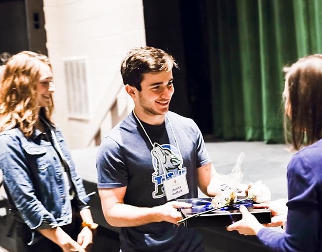 Phi Theta Cappa Student Member Receiving Award 